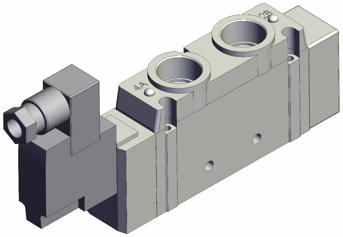 Solenoid Valve: SY9000 Series, Single Solenoid, Five-Way / Two-Position, 5 Ports, 24V DC, 3/8 in