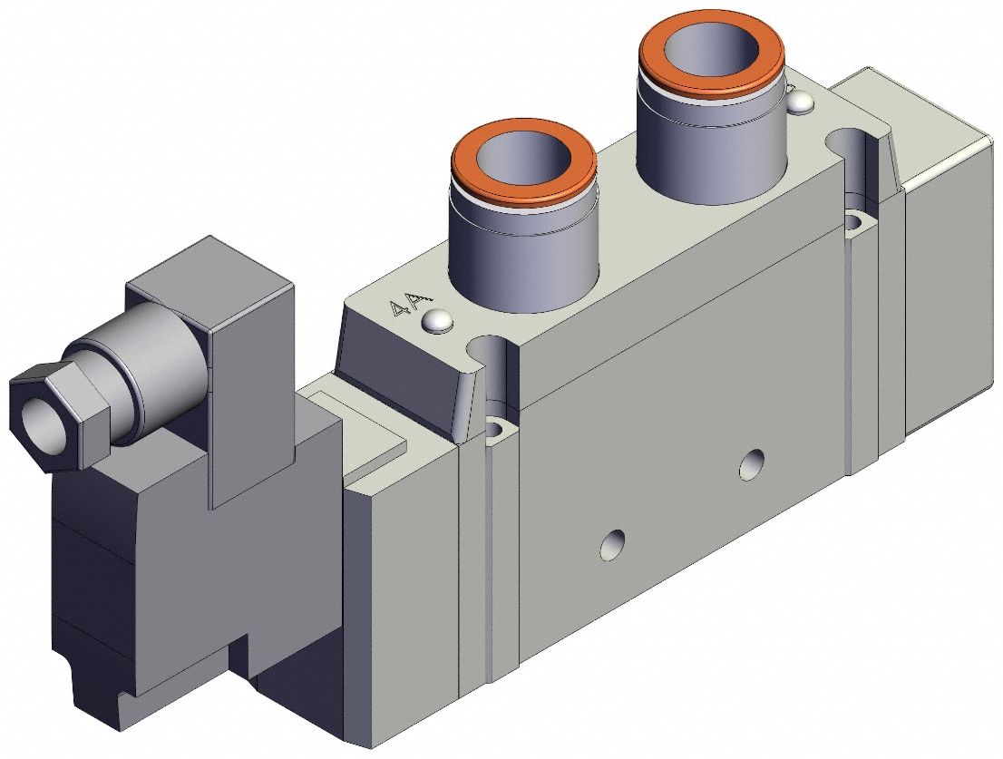Solenoid Valve: SY9000 Series, Single Solenoid, Five-Way / Two-Position, 5 Ports, 24V DC, 12 mm BSPT