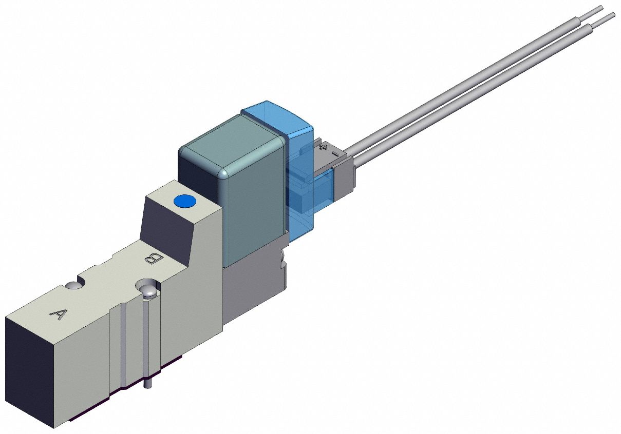 Solenoid Valve: Five-Way / Two-Position, SYJ3000, Single Solenoid, 24V DC, 4.11 scfm Flow Rate - Max
