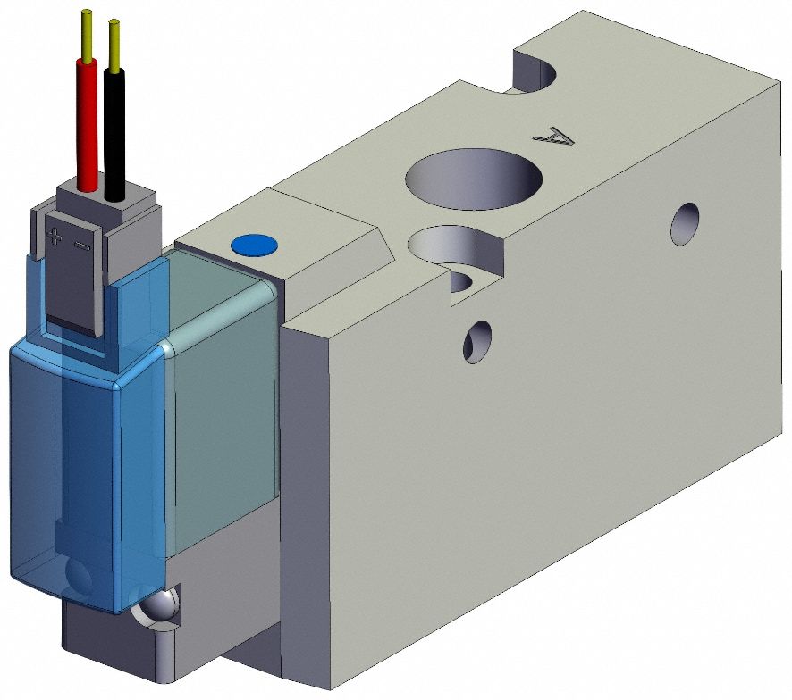 Solenoid Valve: Five-Way / Four-Position, SYJ700, Single Solenoid, 24V DC, Plug-In, 3 Ports, SYJ700