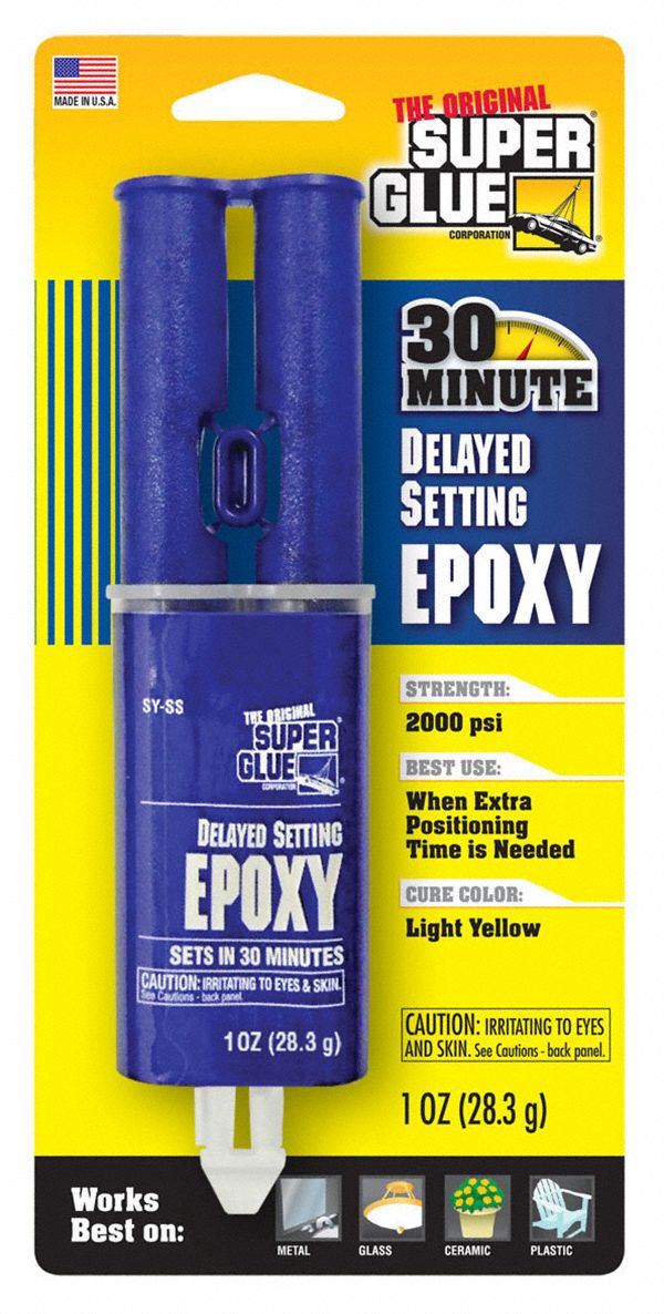  Super Glue 5 Minute Metal Epoxy - Light Grey - #15359 :  Industrial & Scientific