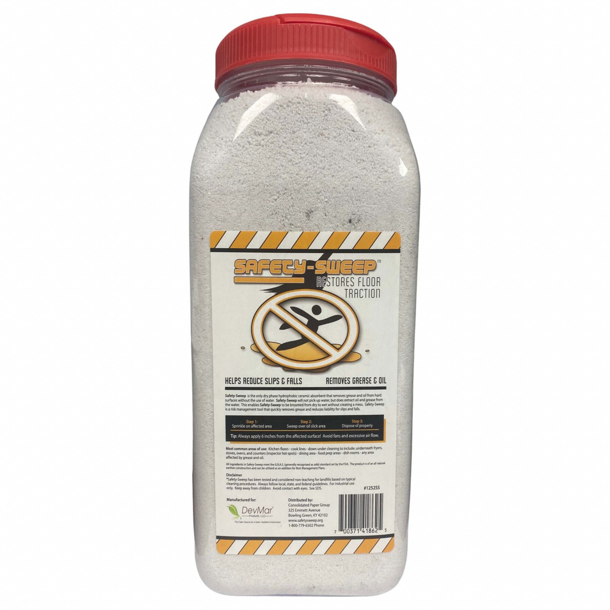 SAFETY SWEEP, 1 gal Volume Absorbed per Pkg., 160 oz Wt, Granular