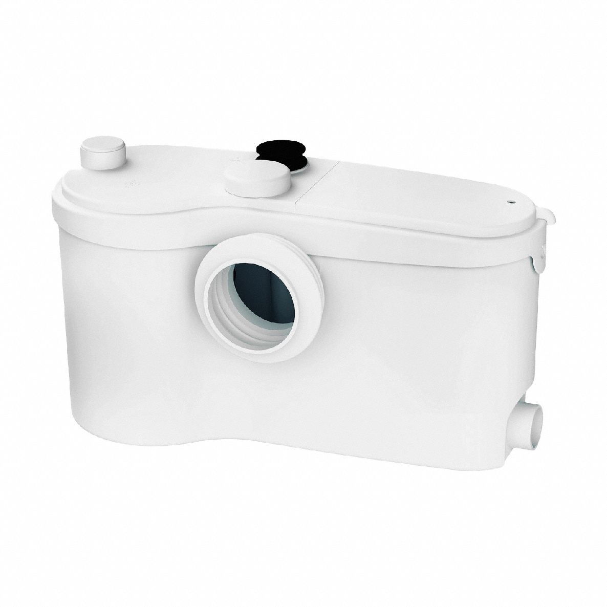 Grinder Macerator: Vertical, Single Phase, 1 hp, 115V AC, 19 gpm @ 10' of Head, Plastic, NPS