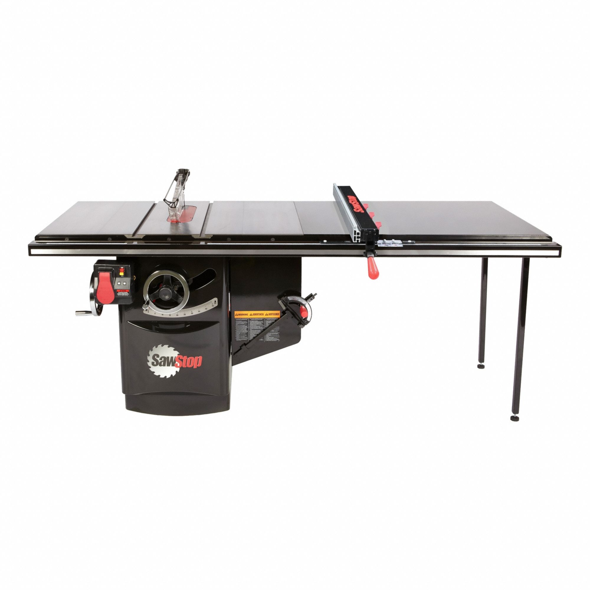 SAWSTOP Cabinet Saw: 480 V AC Volt, 5.8 A Current, 10 in Blade Dia., 4,000 RPM Max. Blade Speed, ICS (MPN ICS53480-ATGI52). Key specifications — attr1170561: SAWSTOP; attr1190182: ICS.