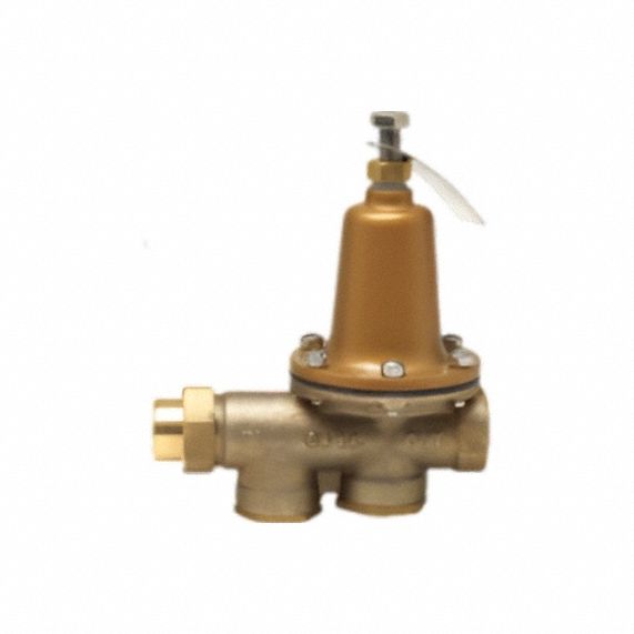 Water Pressure Reducing Valve: NPT x NPT, 1/2 in Pipe Size, Copper Silicon Alloy, NPT x NPT