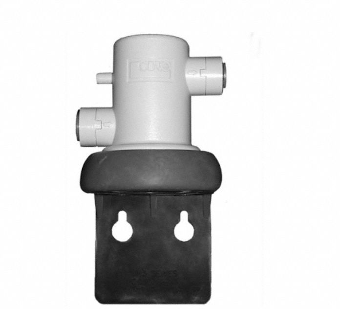 Water Filter Head: 3/8 in, 4 1/2 in Overall Wd, 100°F Max. Op Temp