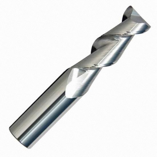 Square End Mill: Carbide, 2 Flute, 1" Mill Dia, 1-1/2" LOC, 5" OAL