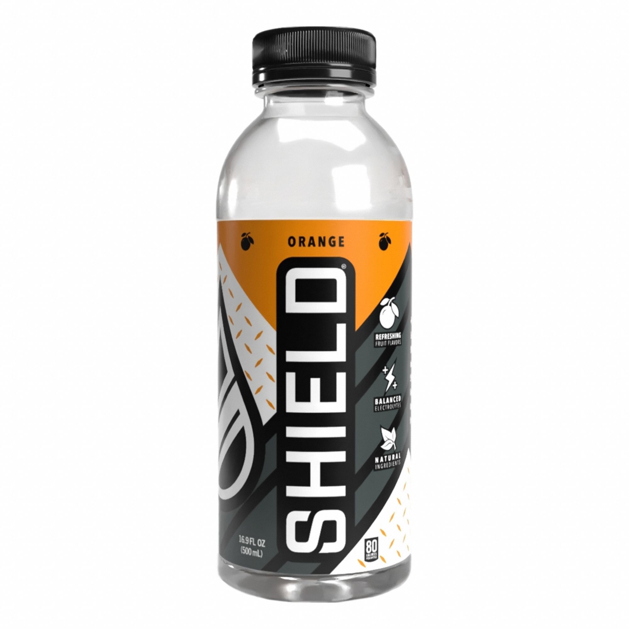 Sports Drink: Orange, Single-Serve, 16.9 oz Container Size, Low-Sugar, Clear, 12 PK