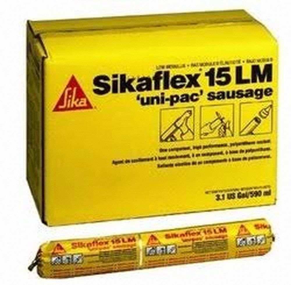Polyurethane Sealant: Sikaflex 15 LM, Black, 20 oz Container Size, Sausage Pack