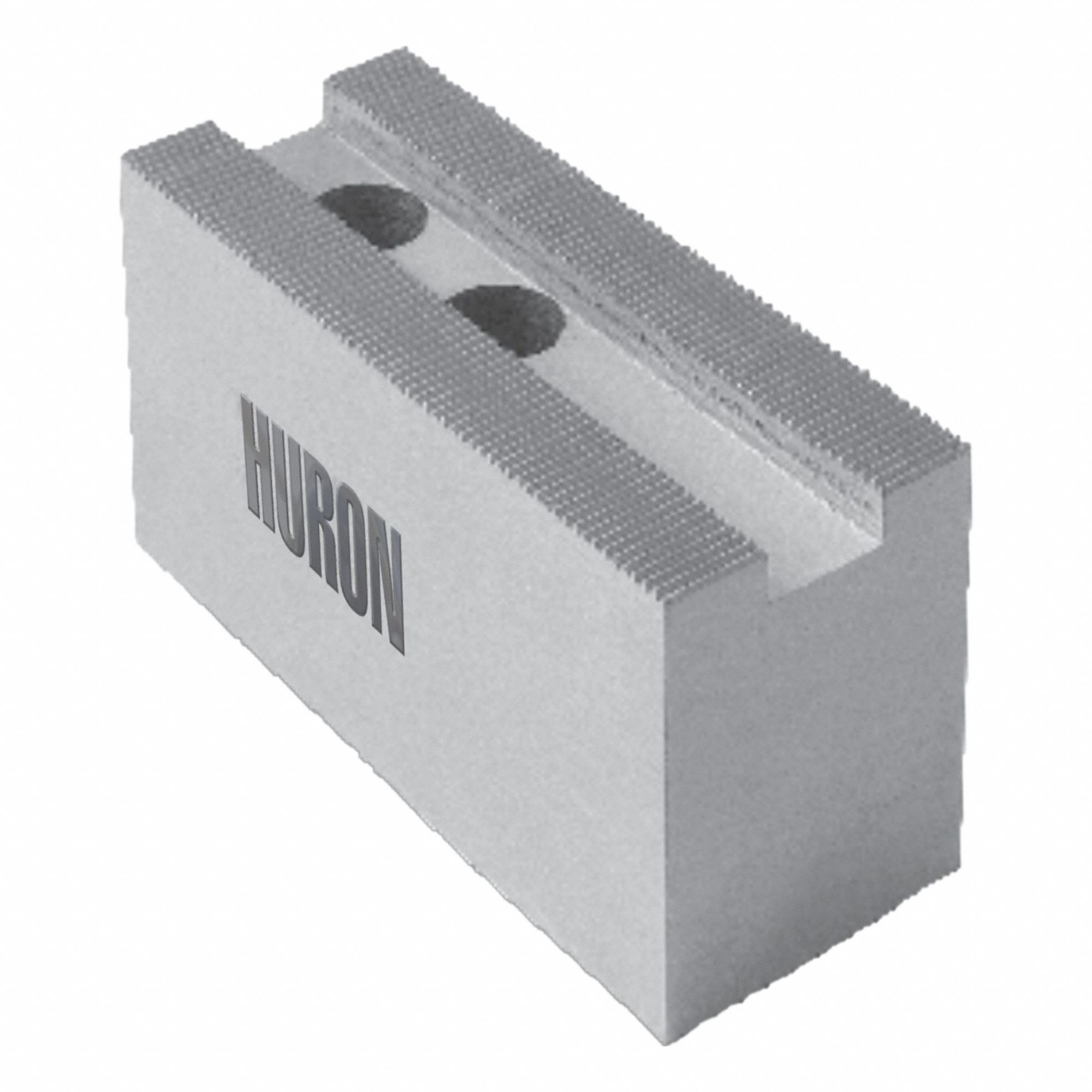 Lathe Jaw: Pointed, Serrated, Aluminum, For 10 in Chuck, 2 in Ht