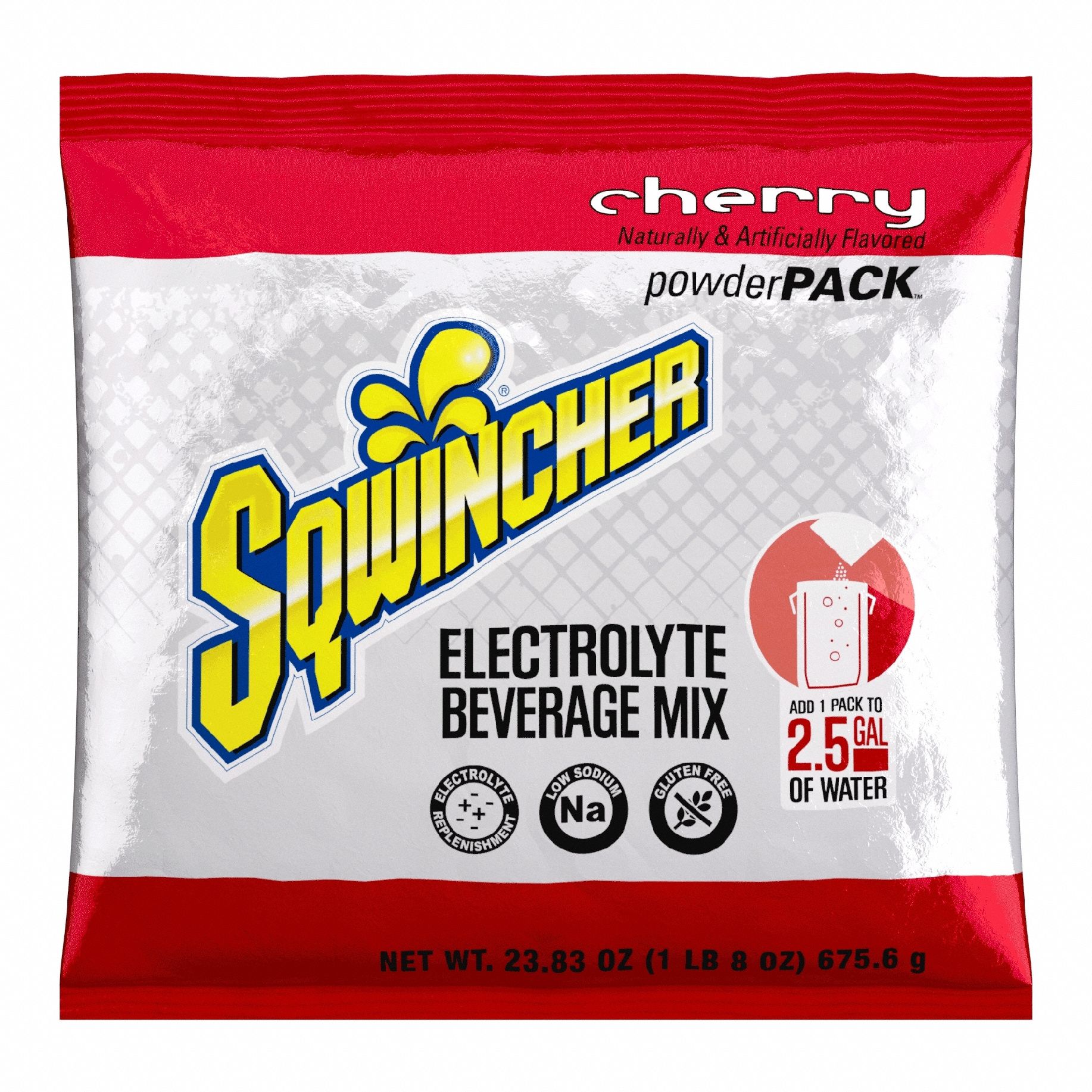 Sports Drink Mix: Cherry, Bulk, 2.5 oz Concentrate Per Pack, 2.5 gal Yield per Pack