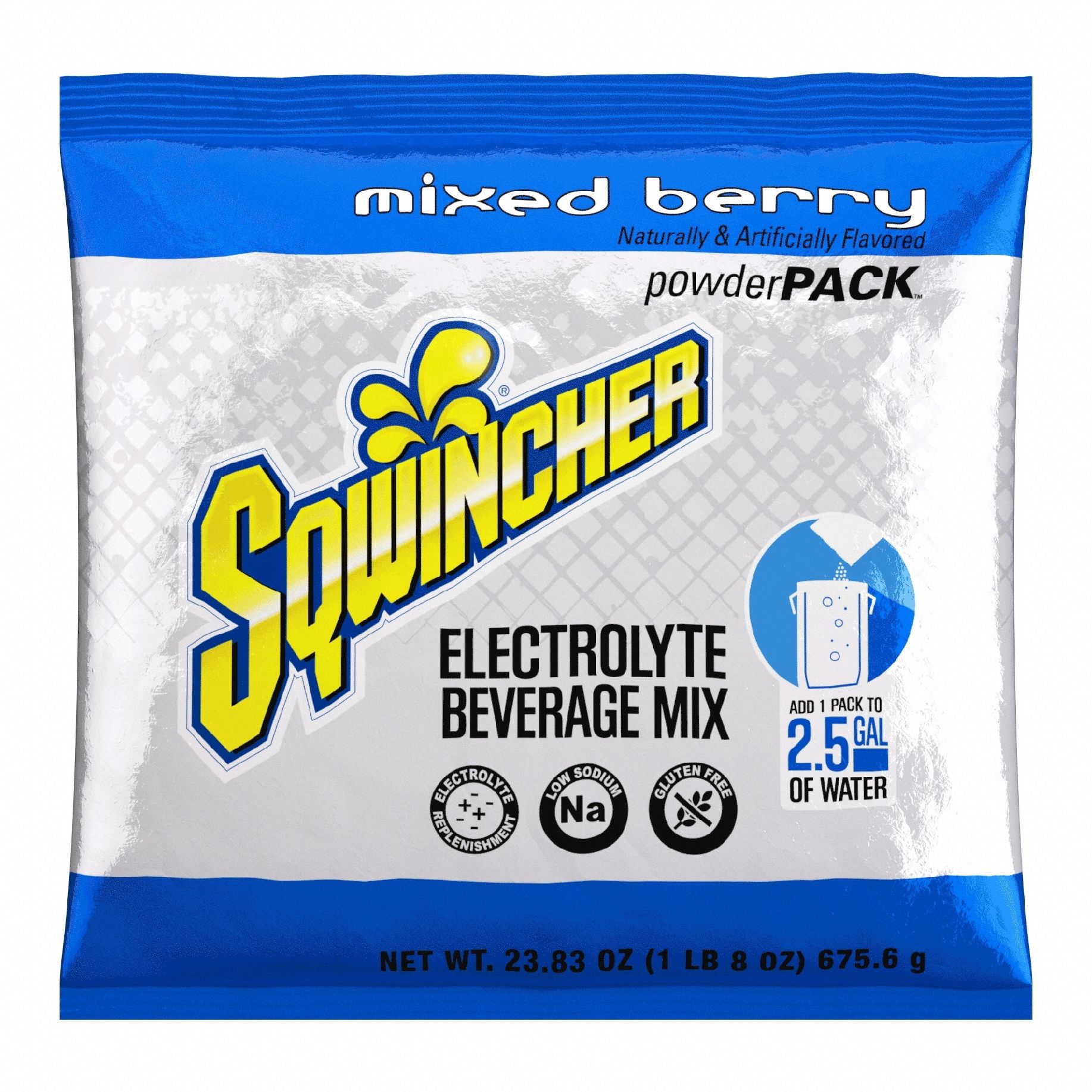 Sports Drink Mix: Mixed Berry, Bulk, 2.5 oz Concentrate Per Pack, 2.5 gal Yield per Pack