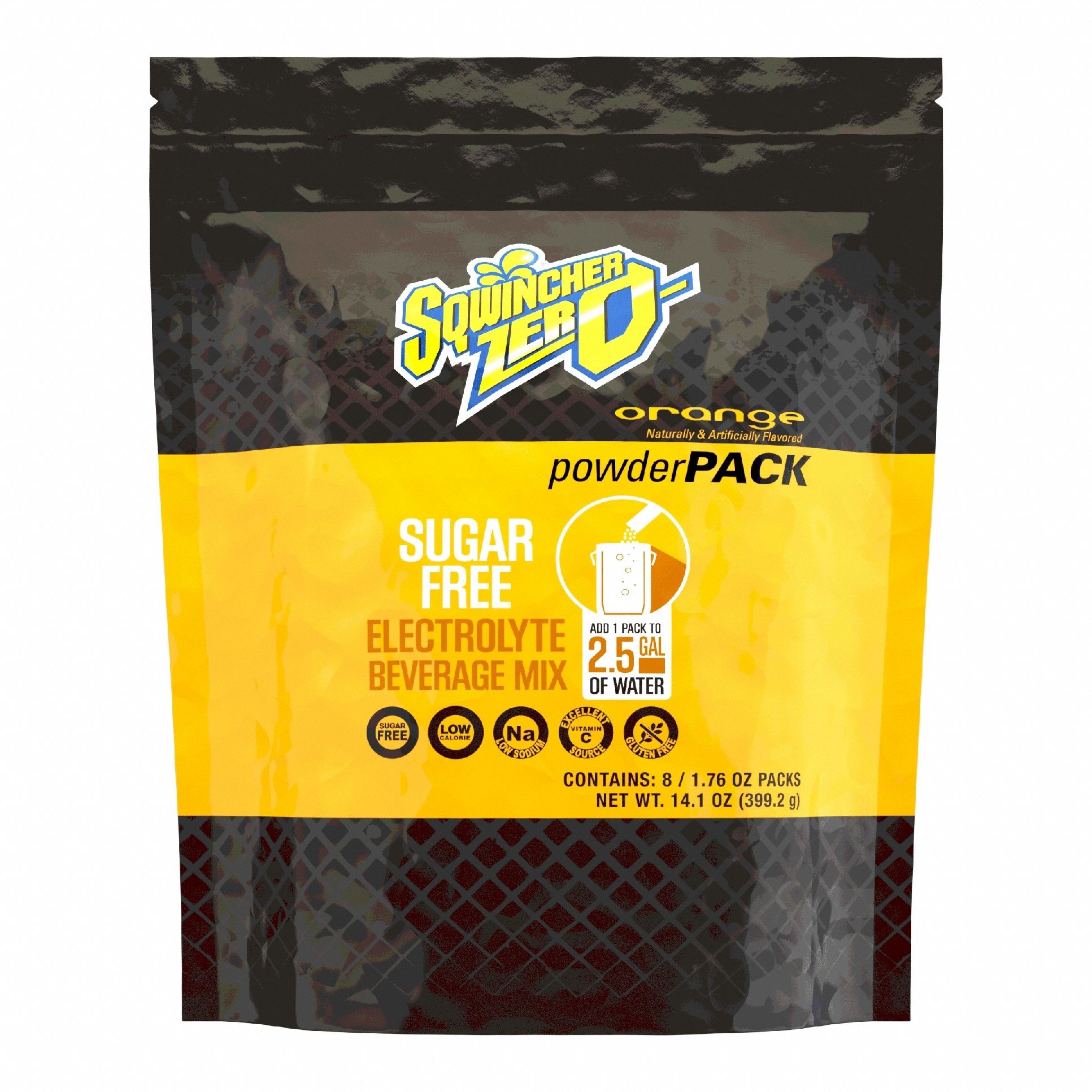 Sports Drink Mix: Orange, Bulk, 20 oz Concentrate Per Pack, 2.5 gal Yield per Pack, 8 PK