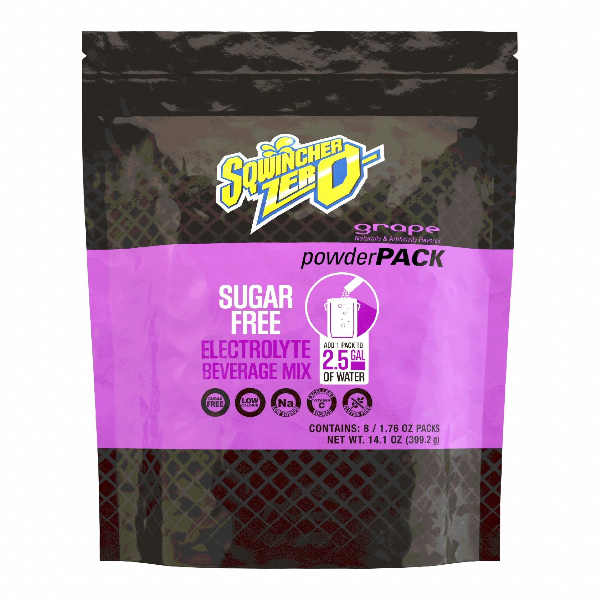 Sports Drink Mix: Grape, Bulk, 20 oz Concentrate Per Pack, 2.5 gal Yield per Pack, 8 PK