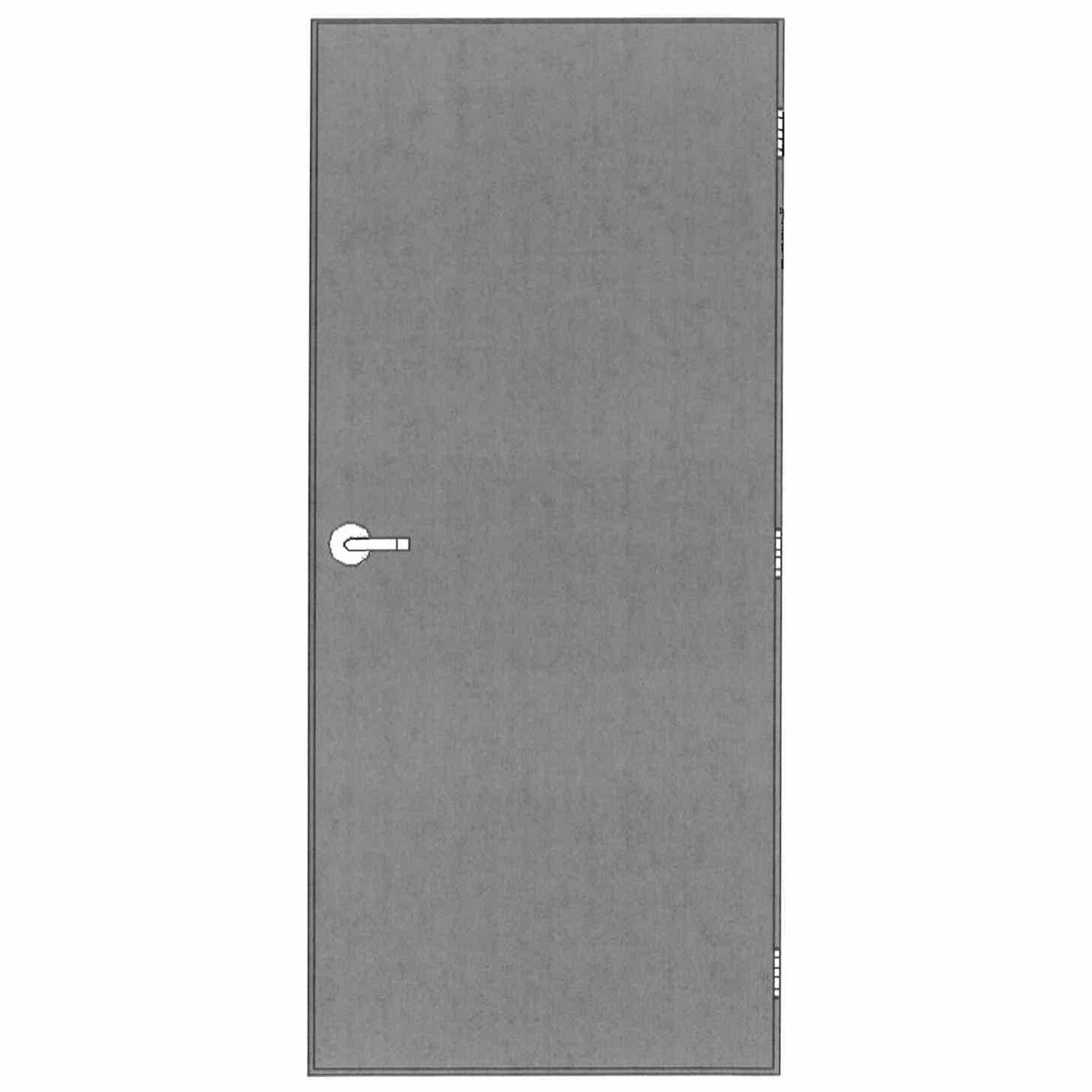 HARVARD PRODUCTS, Prehung with No Glass Insert, Cylindrical, Steel