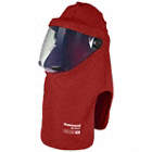 ARC FLASH HOOD,POLYCARBONATE,RED,8 IN W