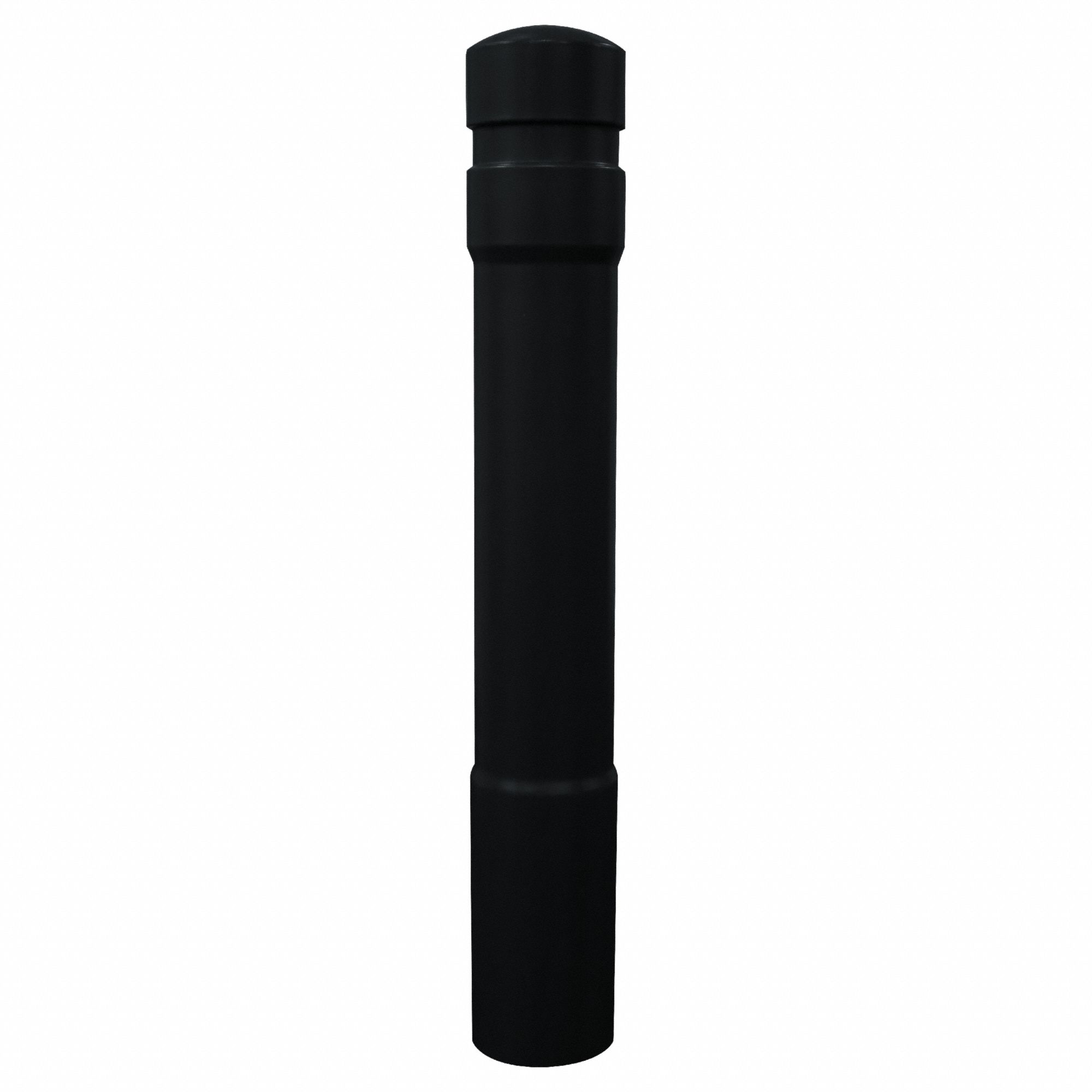 Bollard Cover: Smooth, 7 3/8 in Outside Dia, 52 in Max Usable Ht, Black