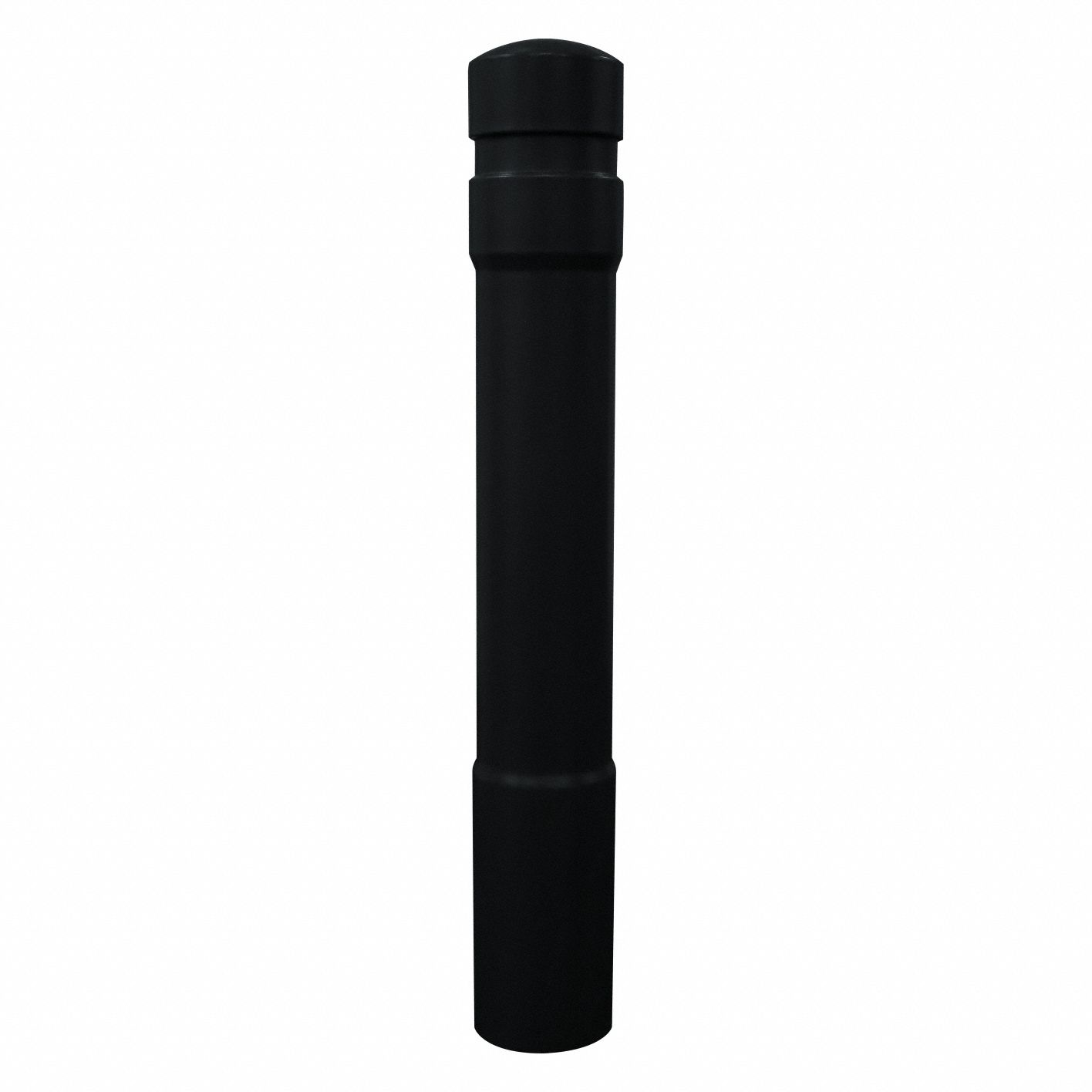 Bollard Cover: 6 in Outside Dia, 52 in Max Usable Ht, Black