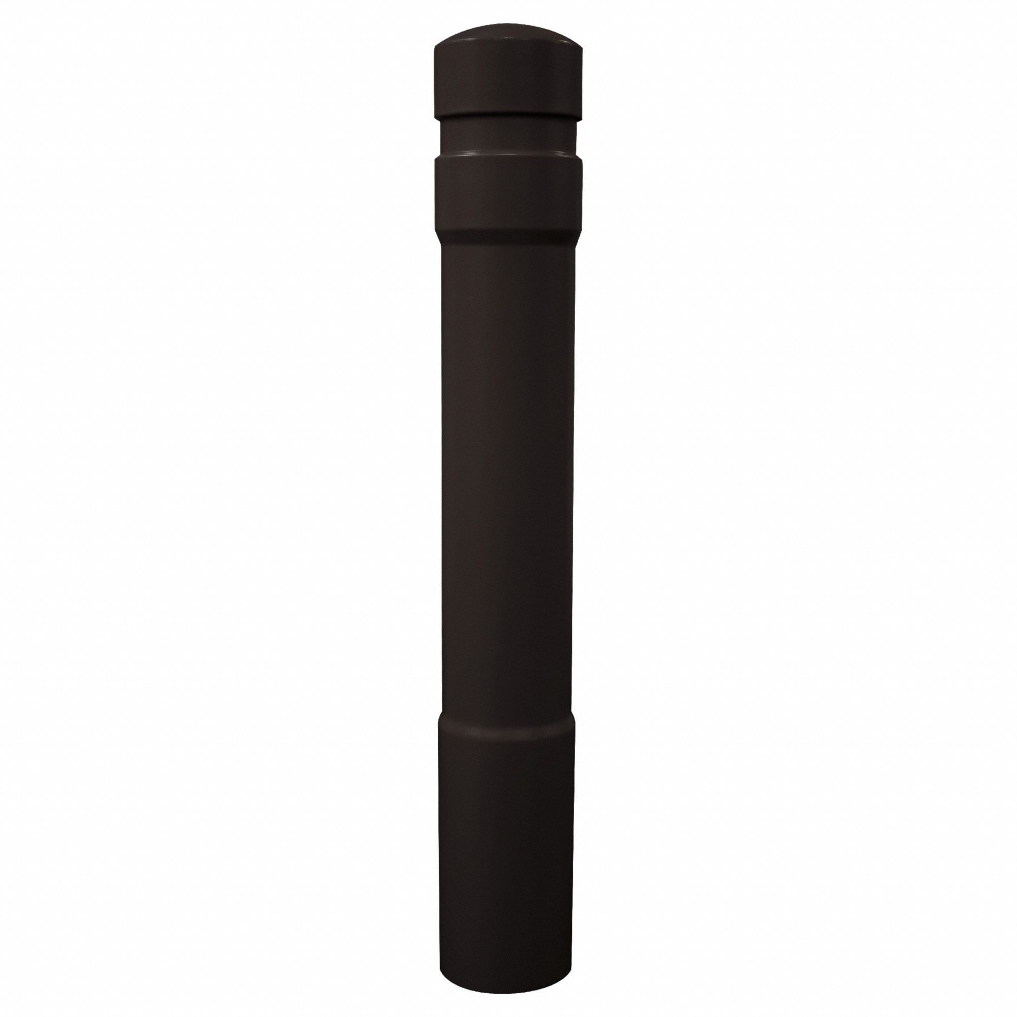 Bollard Cover: 6 in Outside Dia, 52 in Max Usable Ht, Brown