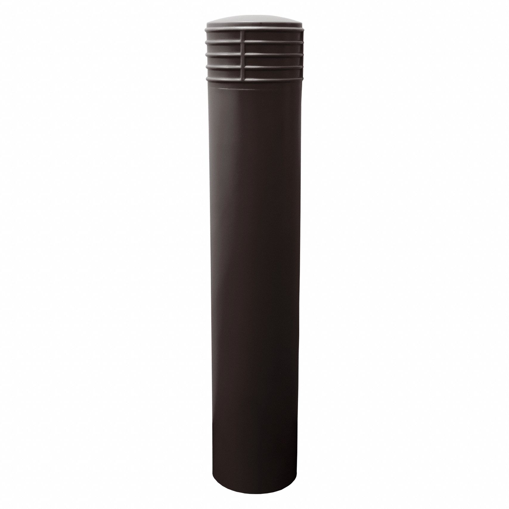 Bollard Cover: 10 in Outside Dia, 52 in Max Usable Ht, Brown