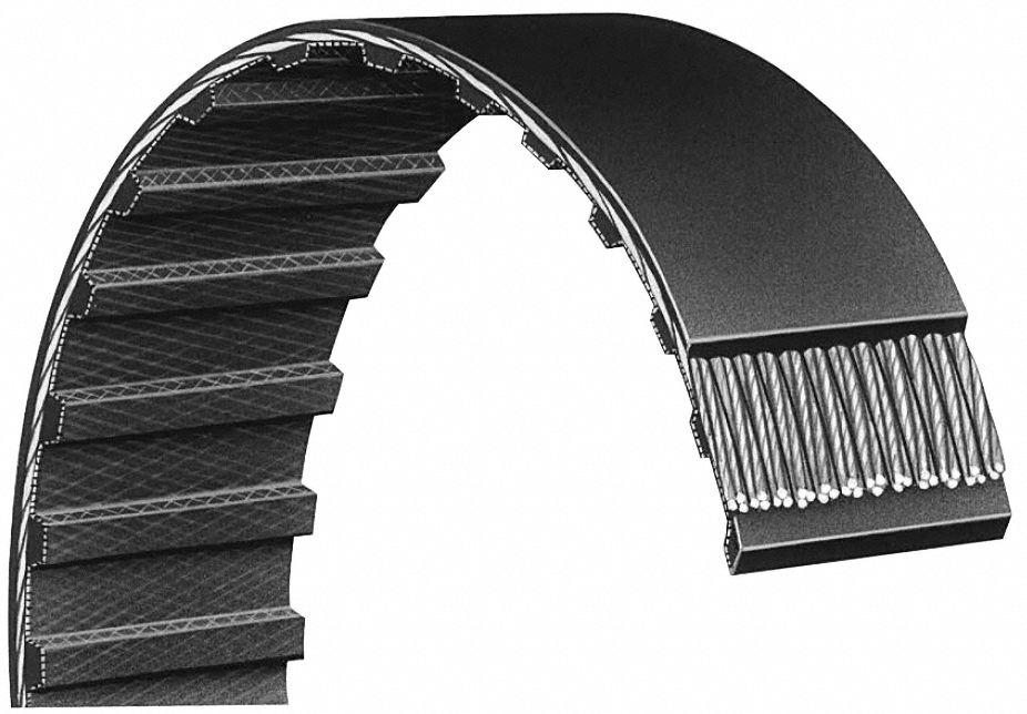 Timing Belt: One Side, Synchro-Link®, 0.08 in Pitch, 1/4 in Top Wd, 56MXL025, 70 Teeth, Nylon