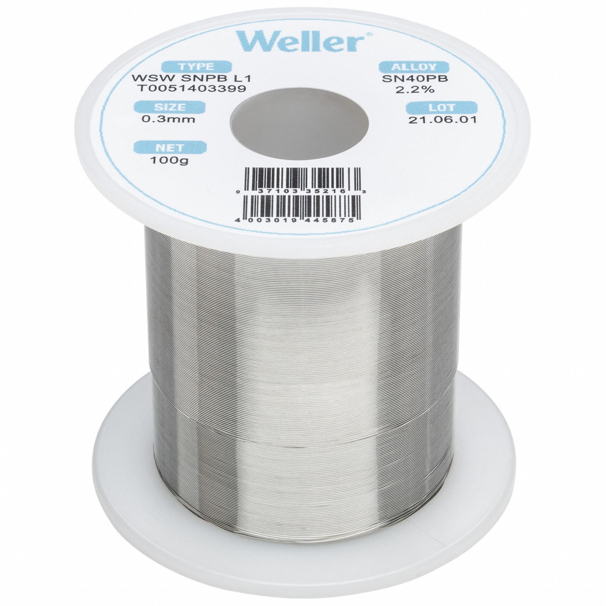 WELLER, 0.3 mm x 100 g, SnPb L1, Solder Wire - 799RM8|T0051403399