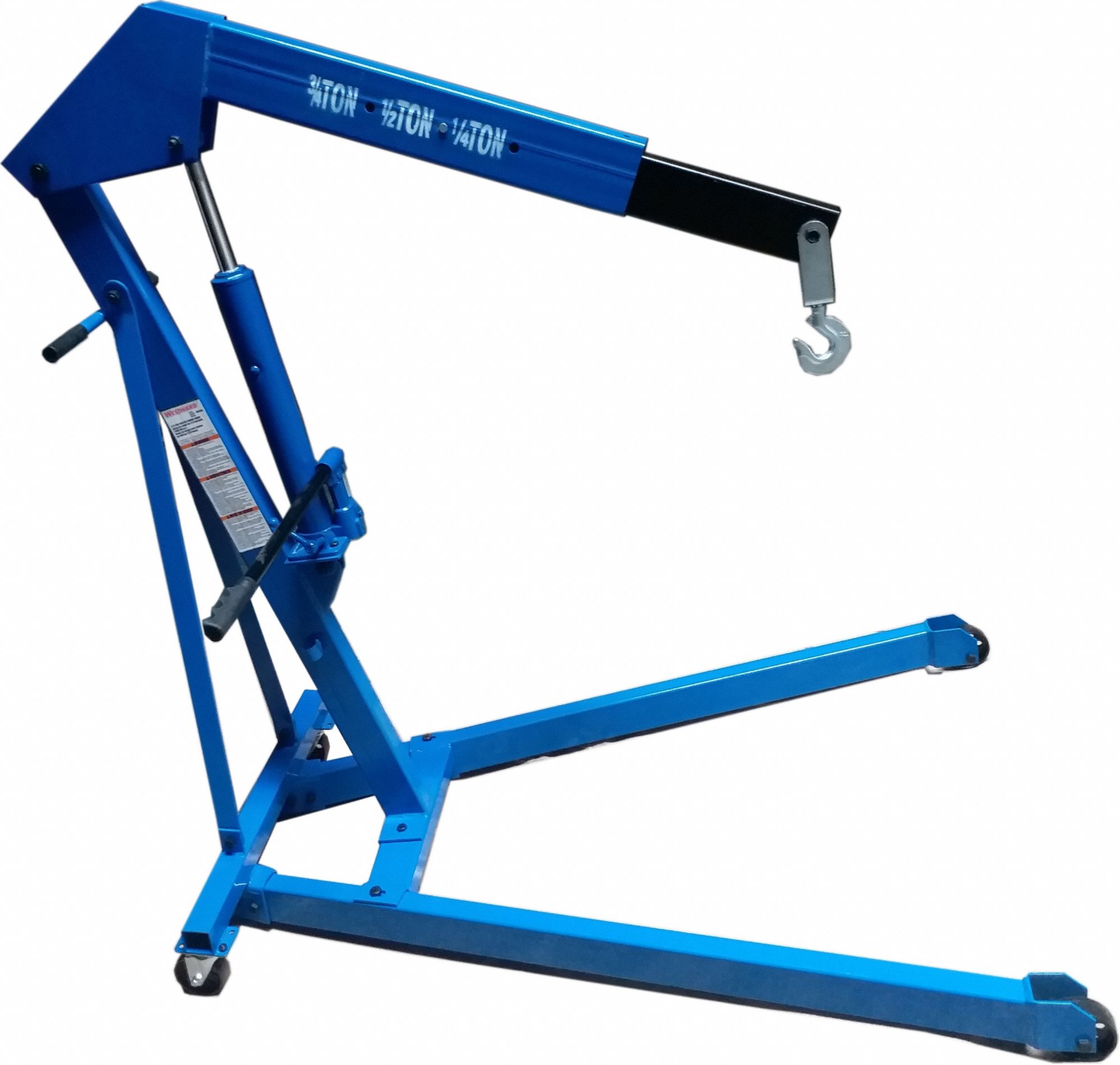 ENGINE CRANE, STEEL, 0.25 TON/0.5 TON/0.75 TON LOAD CAPACITY, BLUE