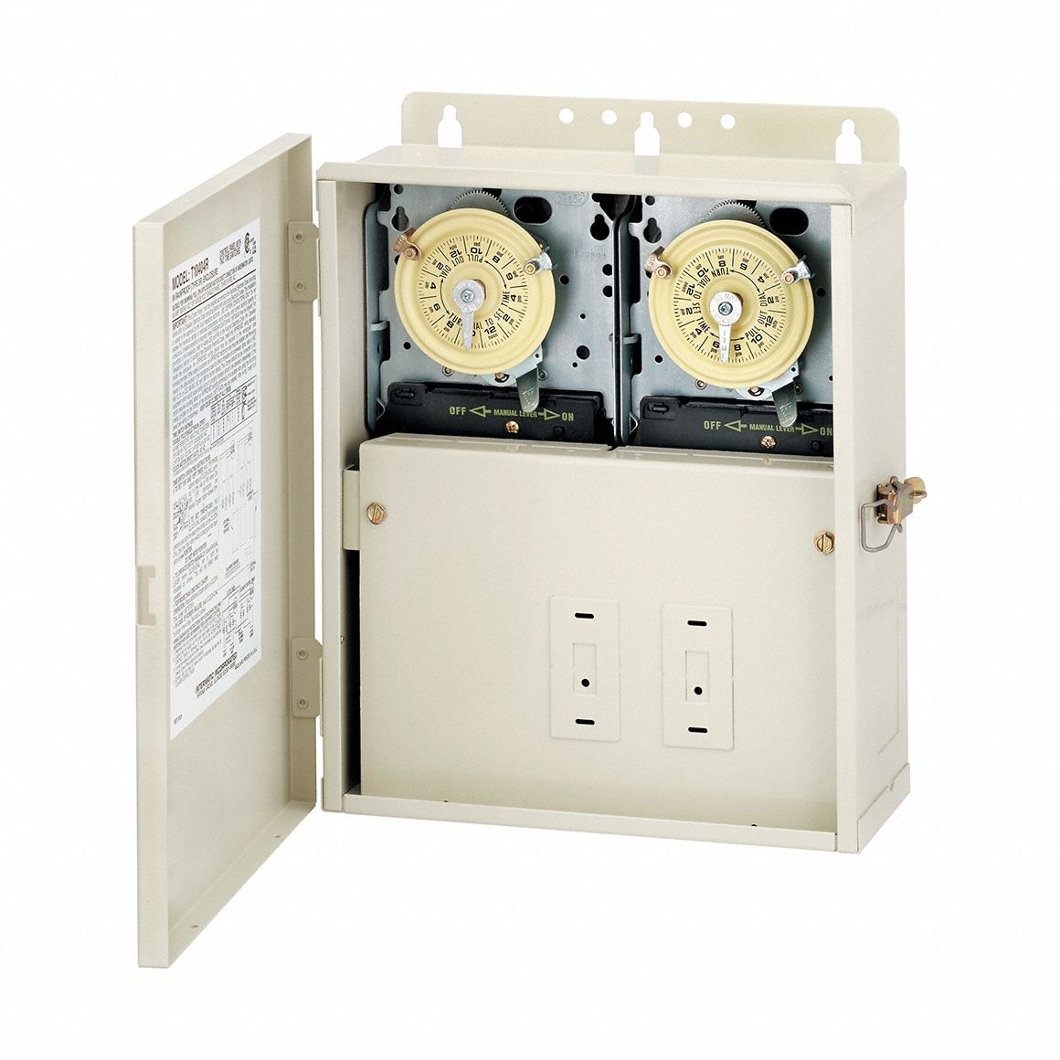 Electromechanical Timer: 24 hr, 208-277V AC, DPST, Mechanical