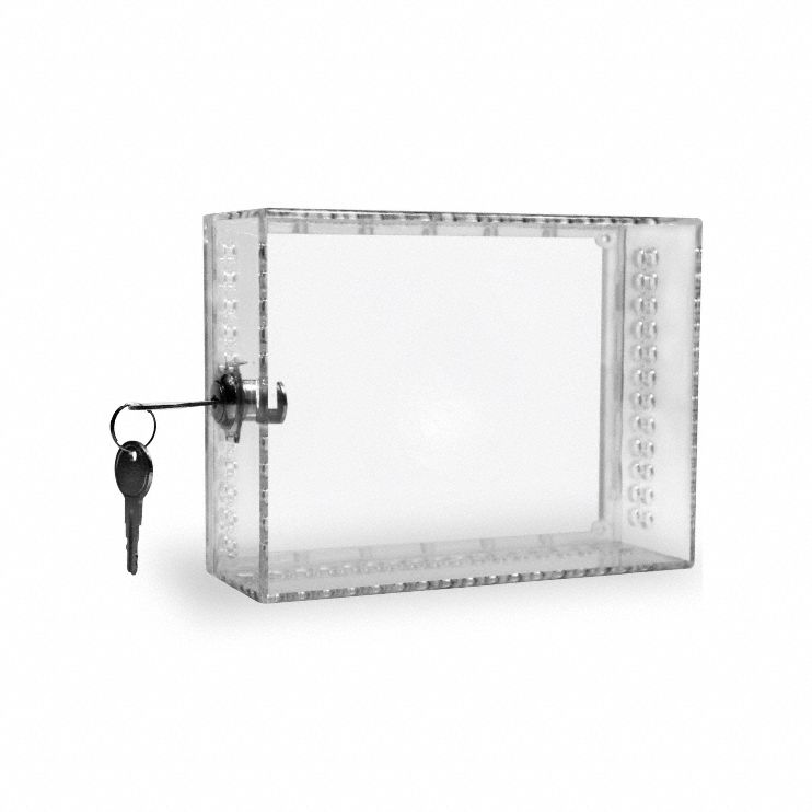 Thermostat Guard: Snap-On, Clear, Ring Base, Single Wall, 5 1/2 in x 7 1/4 in x 2 5/8 in