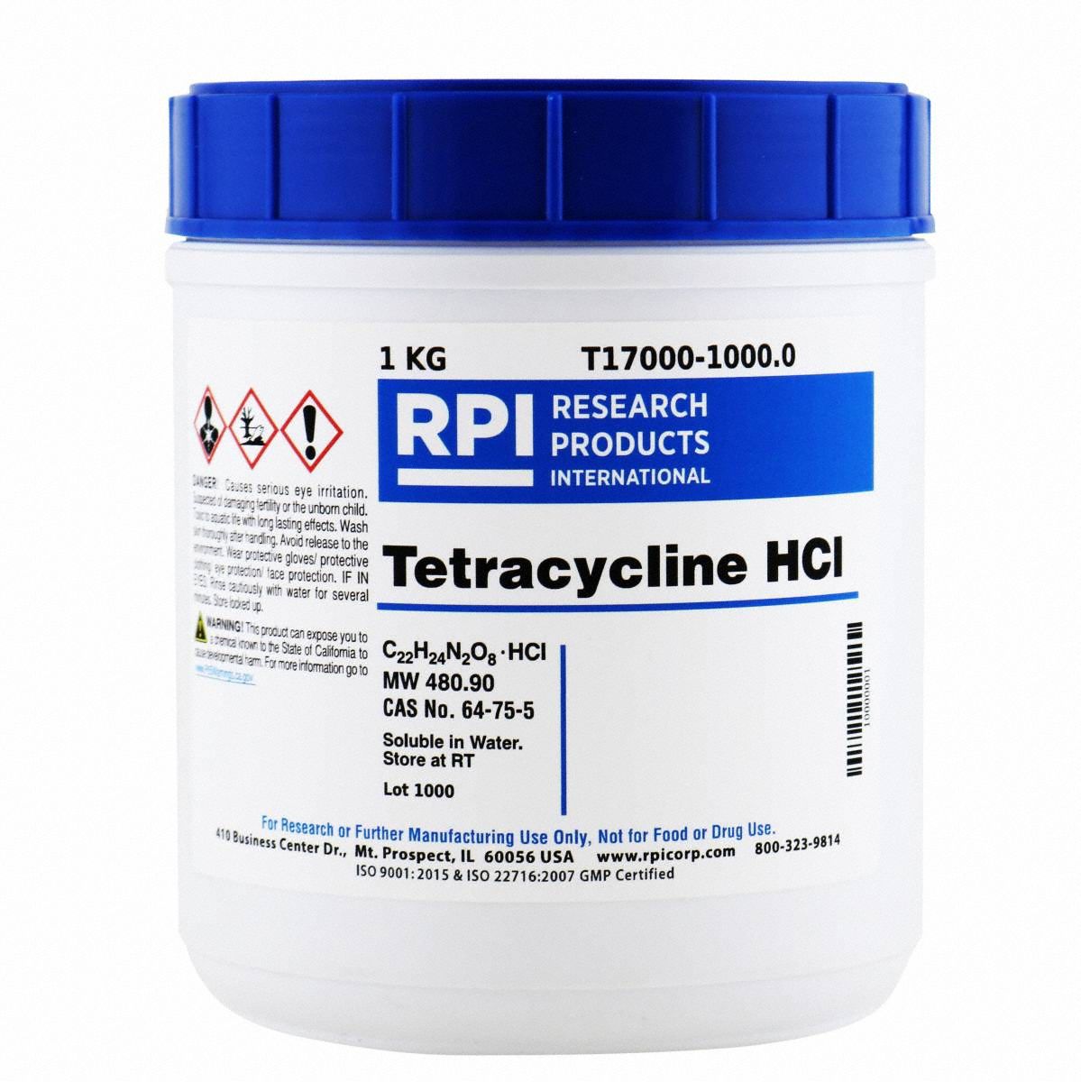Tetracycline Hydrochloride Research or Further Manufacturing Use Only