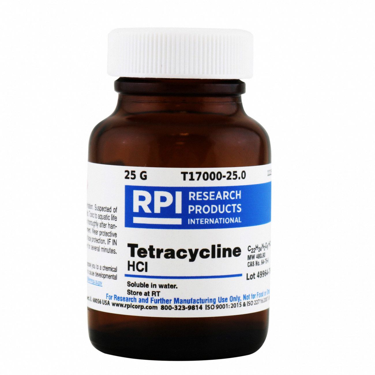 Rpi G Container Size Powder Tetracycline Hydrochloride Ua T Grainger