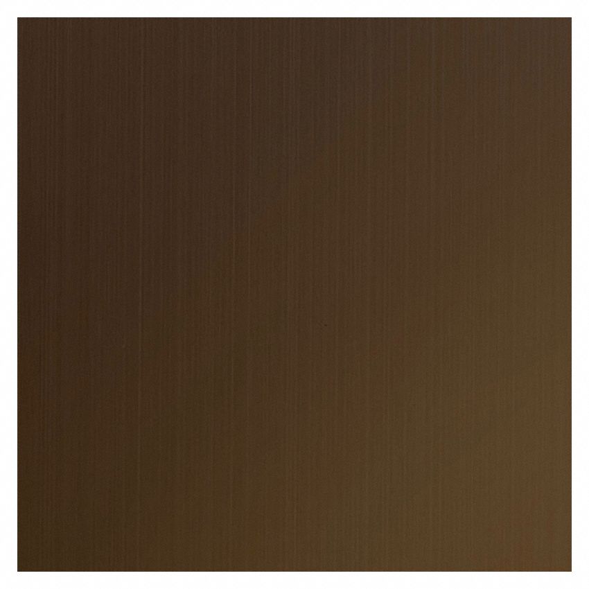 Stainless Steel Sheet, 8 ft - L: Bronze, 4 ft x 8 ft Nominal Size (WxL), 0.035 in Thick, Hairline