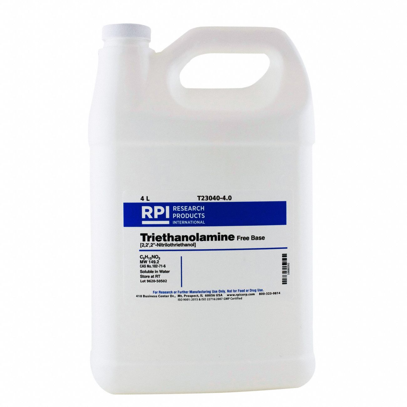 Triethanolamine, 4L, Liquid