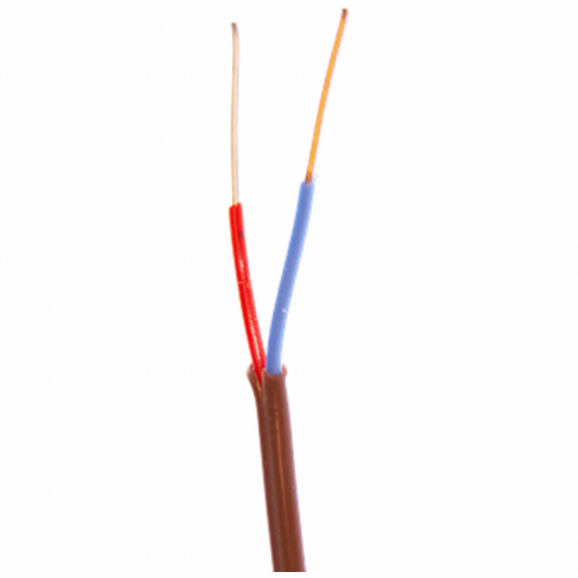 Thermocouple Wire: Type T, 24 AWG Conductor Size, 100 ft