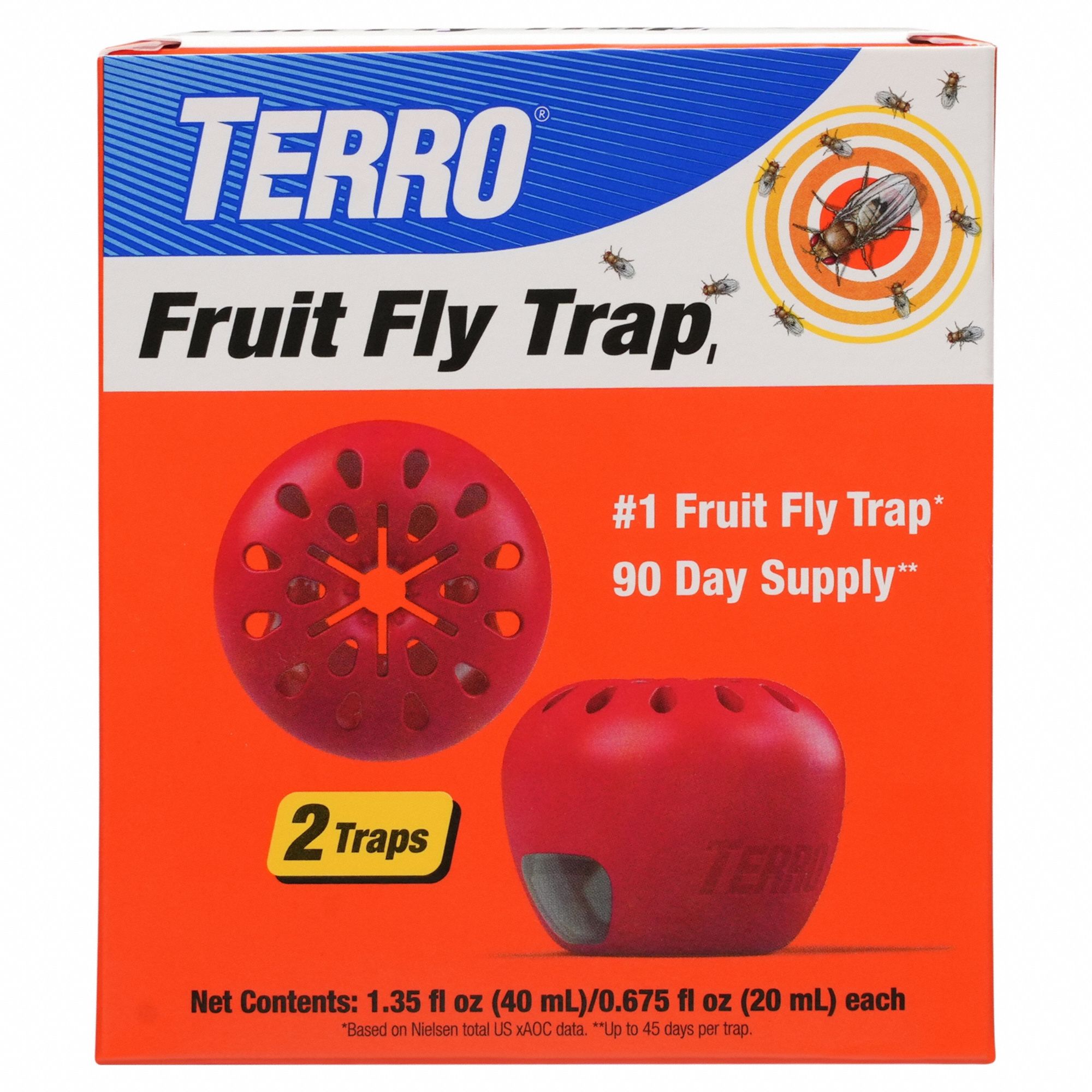 Fruit Fly Trap: For Use On Flying Insects, Bait Box Trap, Indoor Use, 2 PK
