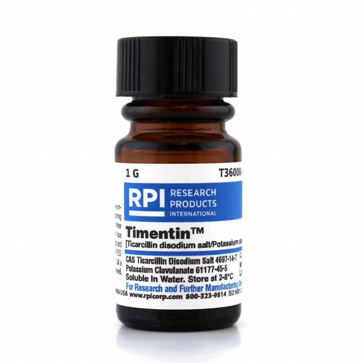 Timentin [Ticarcillin Disodium Salt/Potassium Clavulanate Mixture 15:1 Ratio] Research or Further Manufacturing Use Only