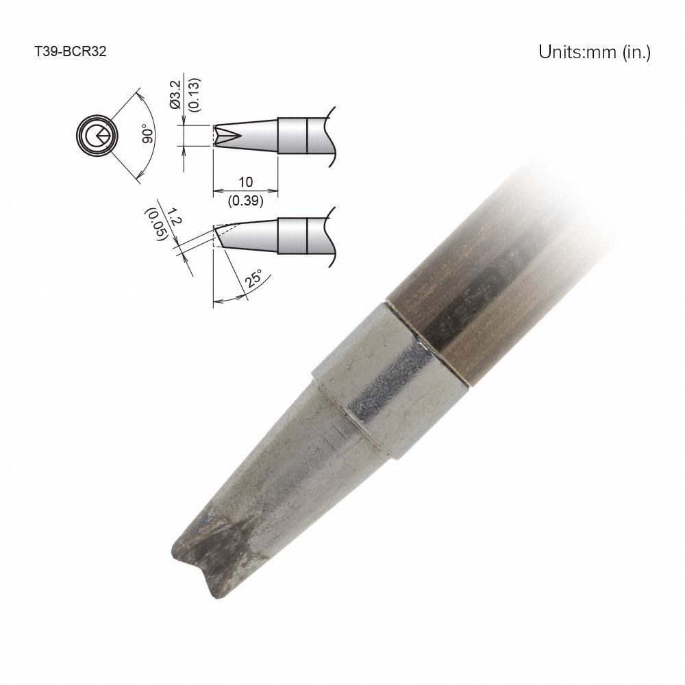 Soldering Tip, T.W. 3.2 mm, T.L. 10 mm