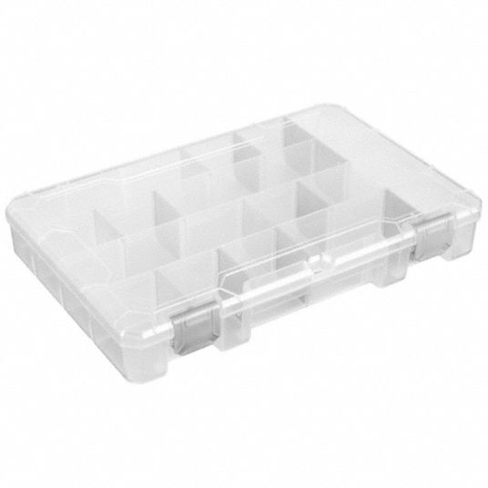 Compartmented Plastic Boxes, Clear, Flambeau