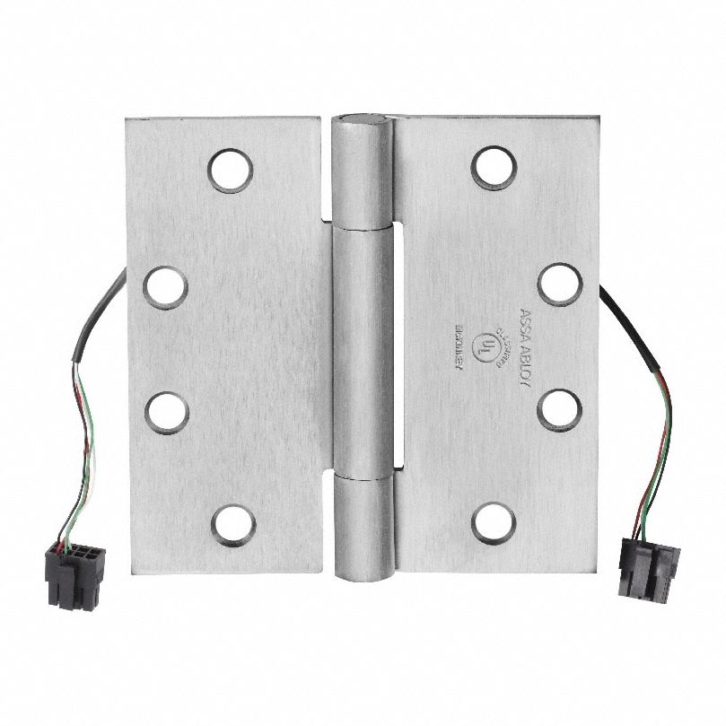 Butt Hinge: Steel, Full Mortise, 2 1/4 in Leaf Wd