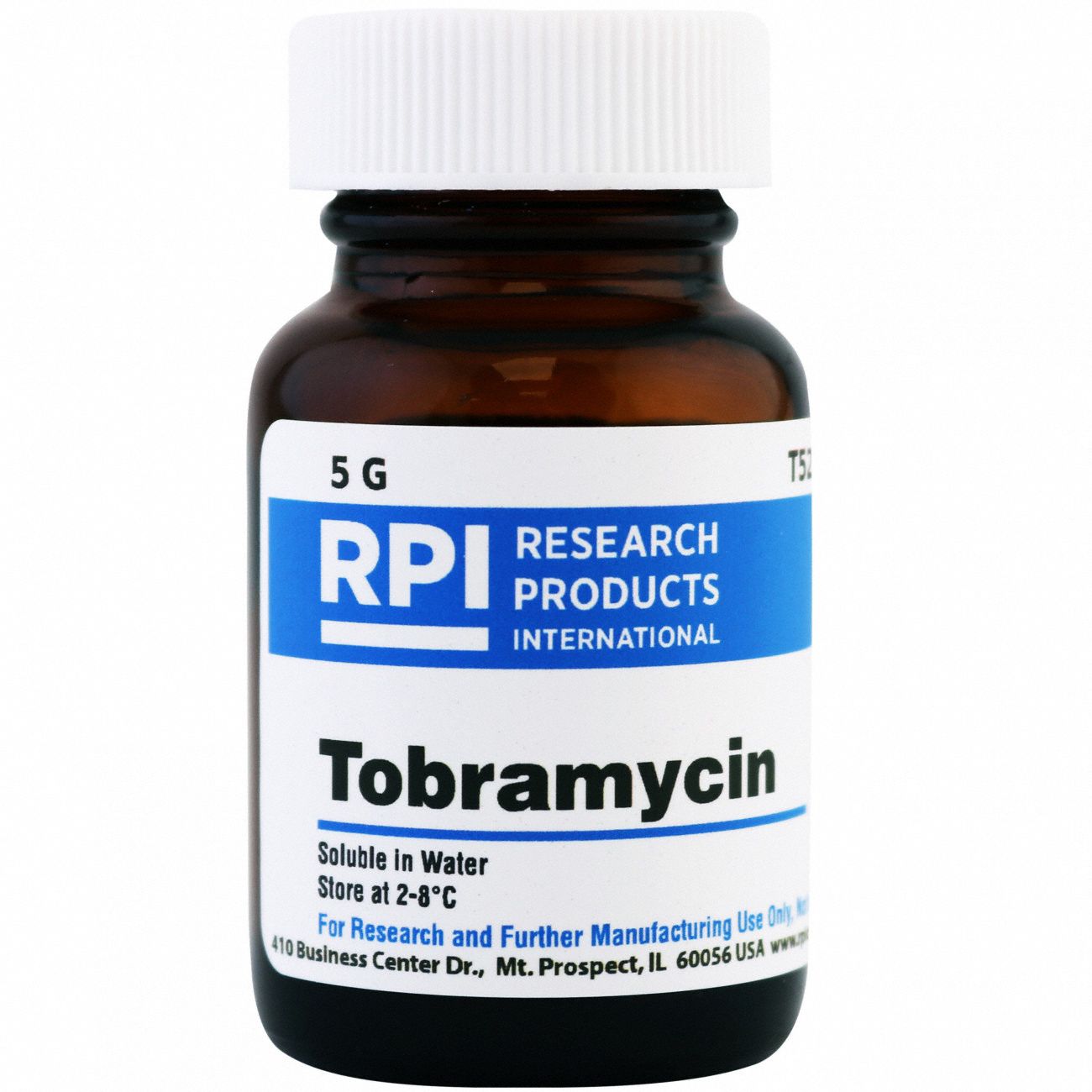 Antibiotics: 32986-56-4, 5 g Volume, Powder, Lab, C18H37N5O9, 467.51 g/mol, Antibiotic, Glass