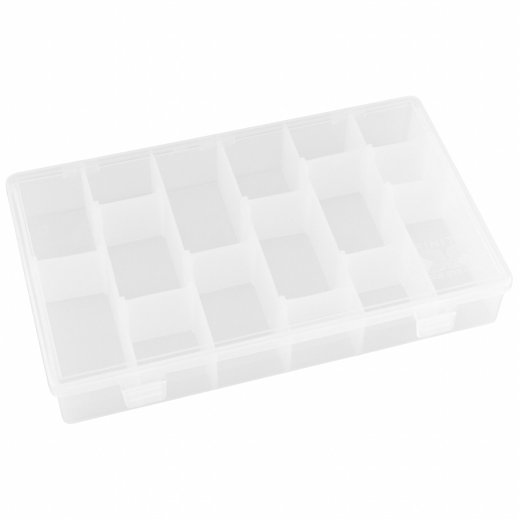 FLAMBEAU Caja con Compartimentos, Gris, 3 x 13 x 18-1/2, EA1 - Cajas  para Piezas y Partes Pequeñas - 3KN84