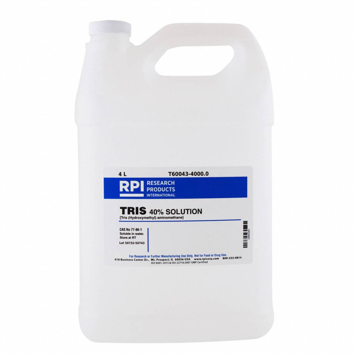 TRIS Base 40 Percent Solution, 4L