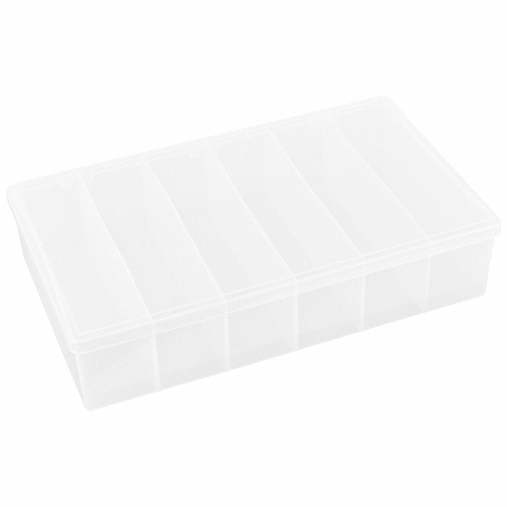 FLAMBEAU T606D Compartment Box,Snap,Clear,2 7/16 in