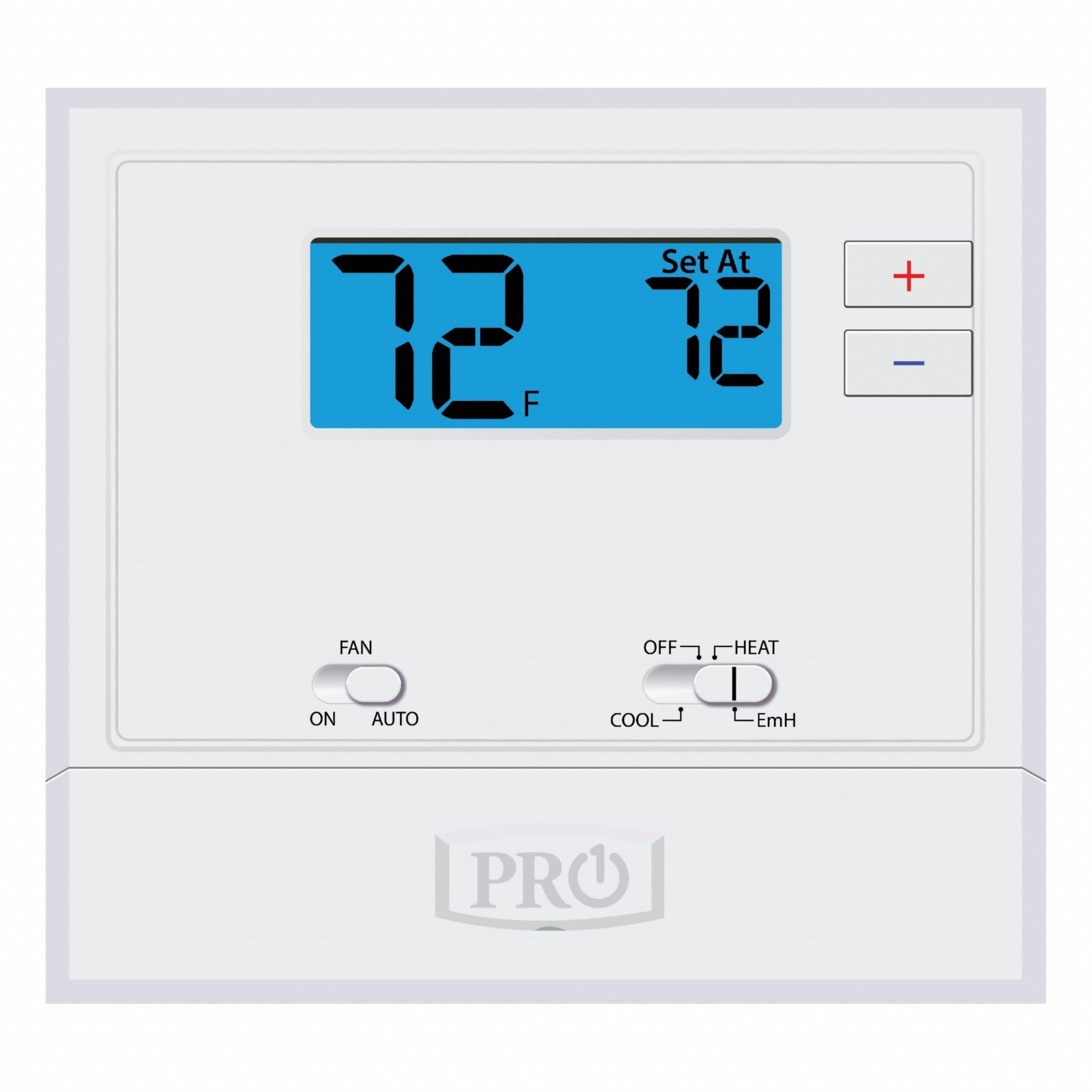 Low Voltage Thermostat: Heat or Cool, Manual, B/C/E/G/O/R/W2/Terminal Designations, Auto-On