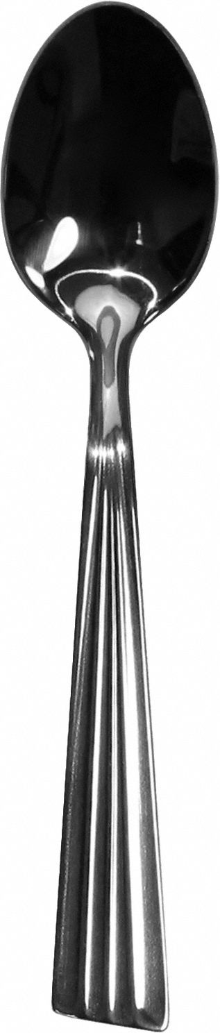 Teaspoon: Tarpon, 18/8, Stainless Steel, 6 in Overall Lg, Silver