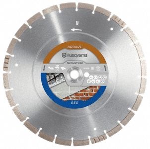 Diamond Saw Blade: Block/Brick/Reinforced Concrete/Roof Tile, 12 in Blade Dia., Wet/Dry