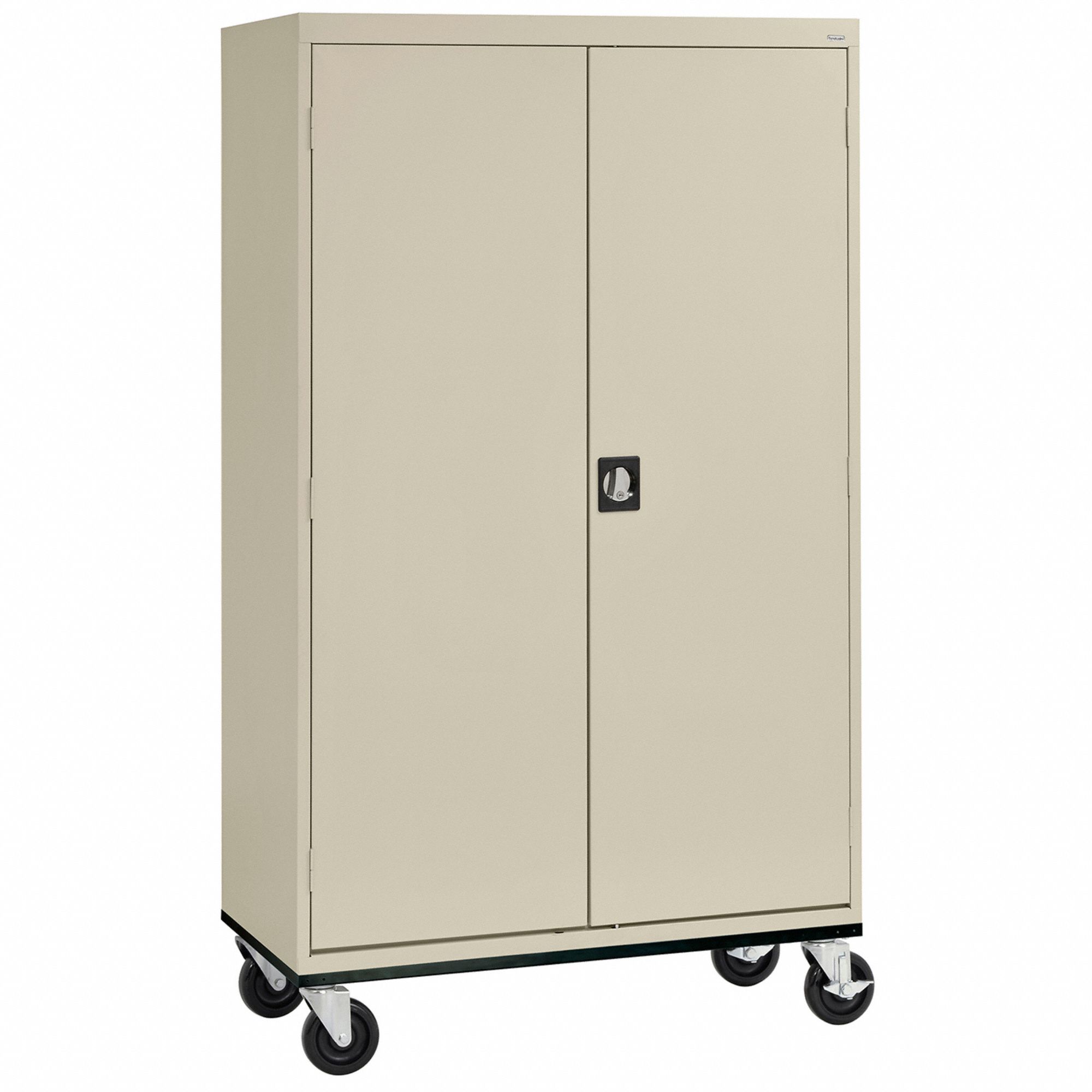 Storage Cabinet: Hanging Rods/Shelves, Putty, Full Ht (59" and Taller), 46 in Overall Wd