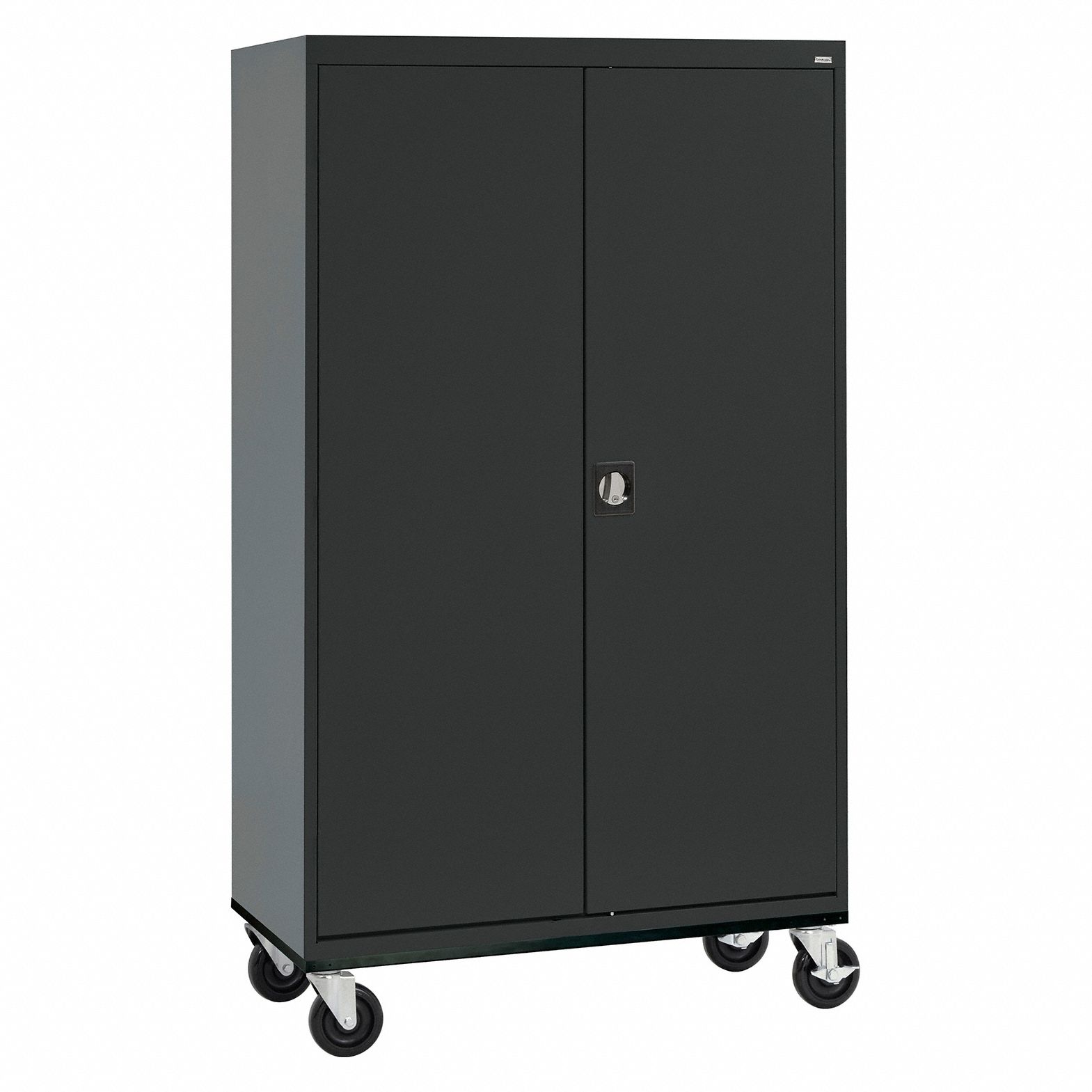 Wardrobe Cabinet: Shelves, Black, Full Ht (59" and Taller), 46 in Overall Wd, 46 in x 24 in