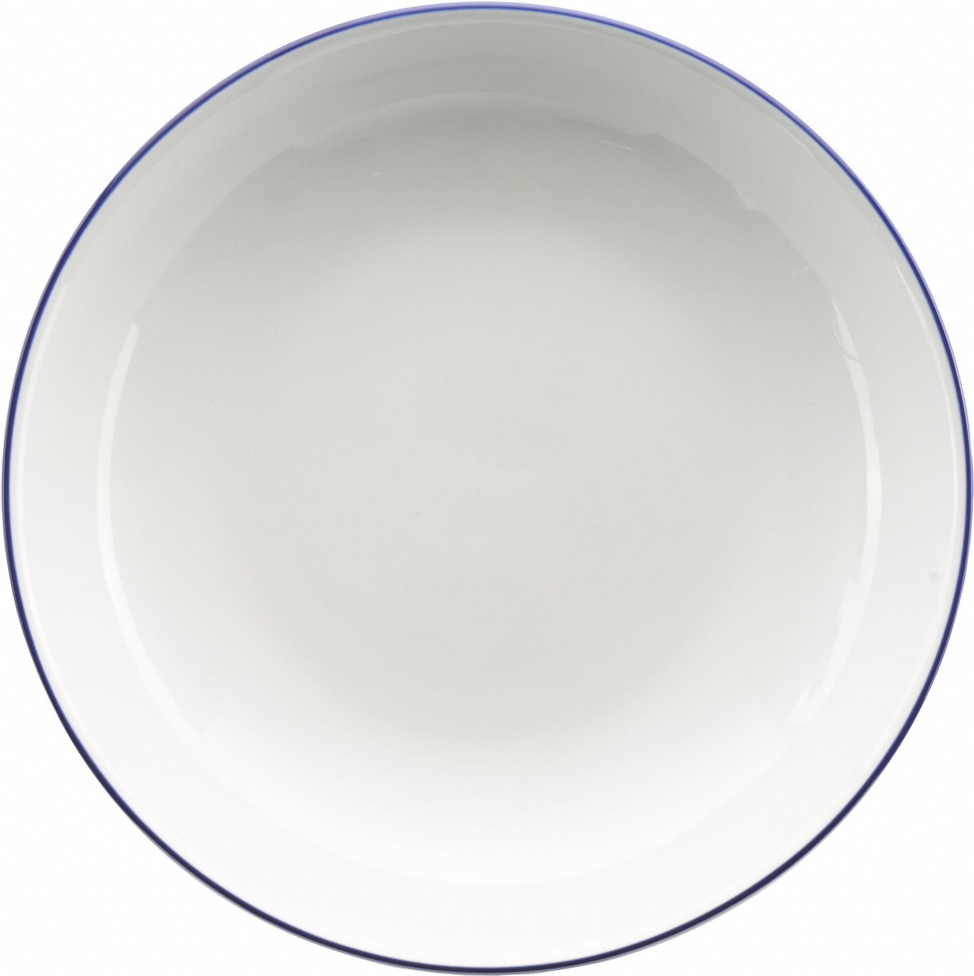 Vegetable/Serving Bowl: Torino Bistro: Band, 40 oz Capacity, European White with Blue, Porcelain
