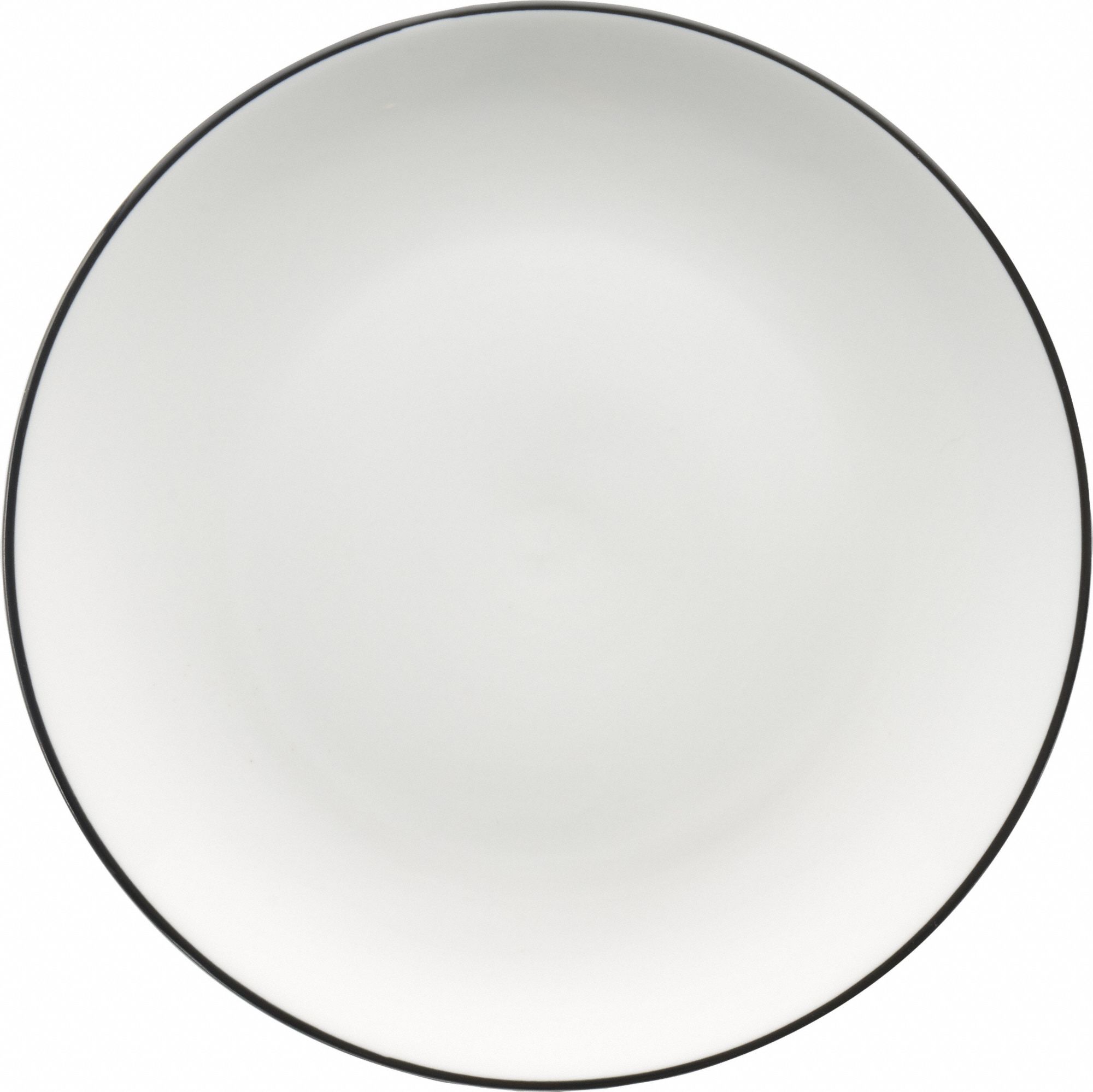 Coupe Plate: Torino Bistro: Blue Band, Black/European White, Porcelain, 10 in Dia
